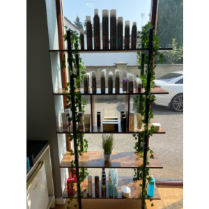 Tall Industrial Bookcase Rustic Display Cabinet Unit - Image 3