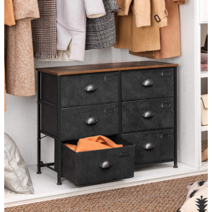 Industrial Chest Drawers Rustic Metal Furniture Vintage Storage Side Cabinet - Image 3