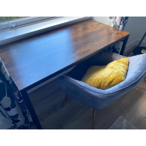 Industrial Computer Desk Rustic Office Workstation - Image 3