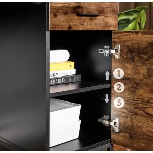 Large Computer Desk Vintage Industrial Shelves Rustic Metal Workstation Table - Image 6