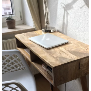 Scandinavian Computer Desk Small Writing Table Nordic Modern Solid Wood Office - Image 4