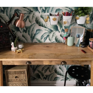 Nordic Writing Table Solid Wood Computer Desk Scandinavian Modern Dressing - Image 3