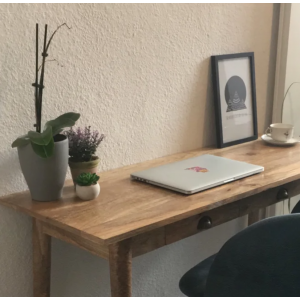Nordic Writing Table Solid Wood Computer Desk Scandinavian Modern Dressing - Image 4