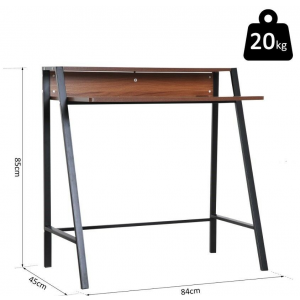 Small Writing Desk Vintage Industrial Table Metal Computer Furniture Office PC - Image 4