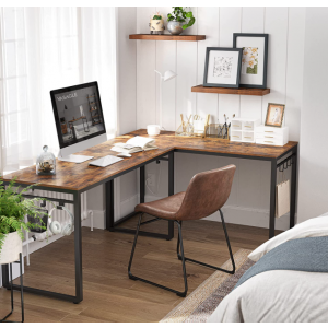 Large Computer Desk Industrial Rustic Writing Table - Image 4