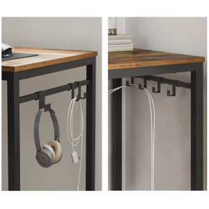 Large Computer Desk Industrial Rustic Writing Table - Image 7