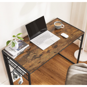 Folding Computer Desk Rustic Industrial Writing Table - Image 4