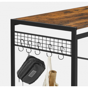 Folding Computer Desk Rustic Industrial Writing Table - Image 5