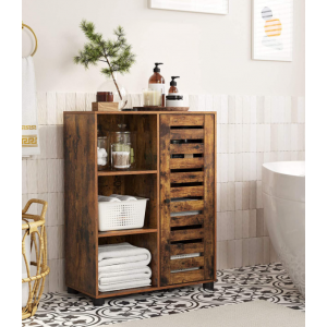 Industrial Side Cabinet Rustic Storage Cupboard - Image 2