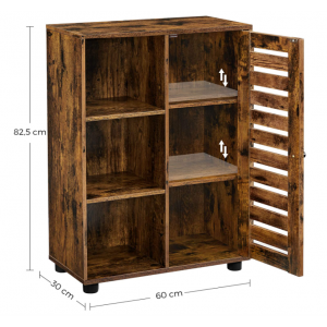 Industrial Side Cabinet Rustic Storage Cupboard - Image 6