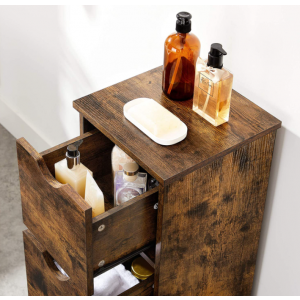 Slim Chest Drawers Rustic Storage Side Cabinet Narrow Bathroom Industrial Unit - Image 4