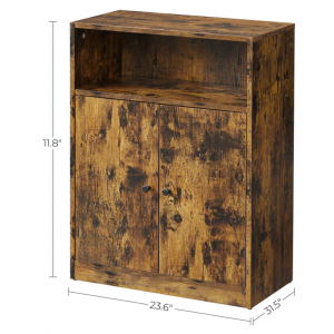 Industrial Side Cabinet Rustic Storage Cupboard Shelf - Image 6