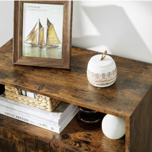 Industrial Side Cabinet Rustic Storage Cupboard Shelf - Image 4