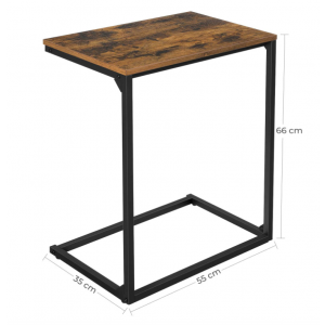 Rustic Side Table Industrial Sofa End Stand - Image 6