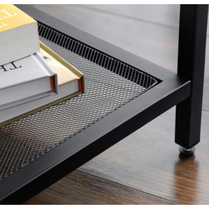 Industrial Side Table Rustic Metal Bedside Cabinet - Image 4