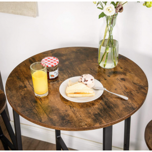 Industrial Bar Table Rustic Metal Tall Vintage Retro Round Breakfast Dining Furniture - Image 5