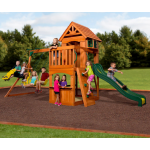 Large Garden Playcentre Wooden Children Playhouse Outdoor Kids Swing Tree House