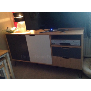 Retro Storage Sideboard Vintage Industrial Side Cabinet Large Cupboard Unit - Image 3