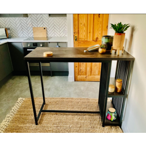 Industrial Bar Table Rustic Metal Breakfast Vintage Retro Kitchen Dining Furniture - Image 2