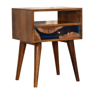 Nordic Bedside Table Solid Wood River Cabinet - Image 2