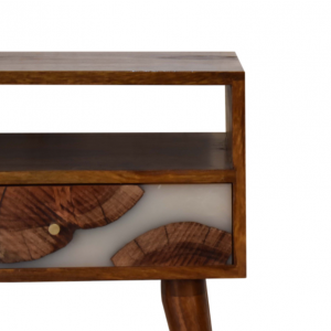 Nordic Bedside Table Resin Cabinet Unit - Image 4