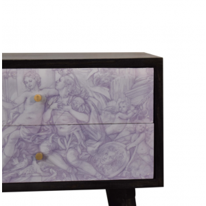 Mid Century Bedside Table Retro Cabinet Unit - Image 3