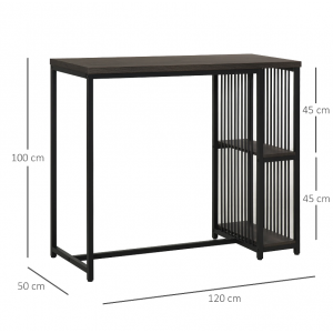 Industrial Bar Table Rustic Metal Breakfast Vintage Retro Kitchen Dining Furniture - Image 4