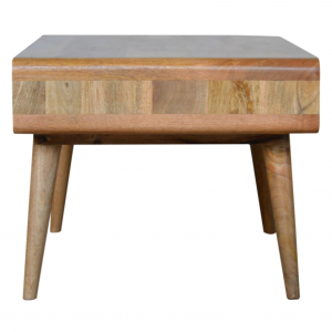 Nordic Coffee Table Vintage Scandinavian Storage Drawers Solid Wood Modern Shelf - Image 5
