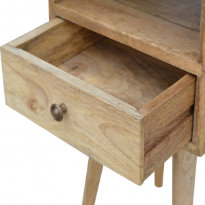 Small Beside Table Nordic Narrow Cabinet Scandinavian Solid Wood Unit - Image 6
