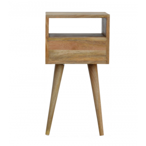 Small Beside Table Nordic Narrow Cabinet Scandinavian Solid Wood Unit - Image 7