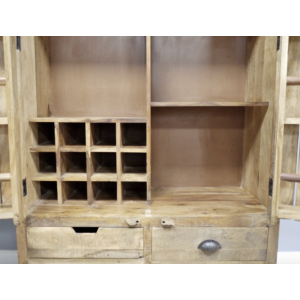 Large Kitchen Pantry Rustic Larder Storage Cabinet Solid Wood Vintage Industrial Cupboard - Image 6