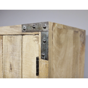 Large Kitchen Pantry Rustic Larder Storage Cabinet Solid Wood Vintage Industrial Cupboard - Image 8