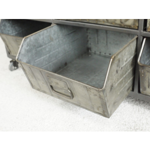 Industrial Storage Cabinet Rustic Metal Sideboard Vintage Retro Chest Drawers - Image 4