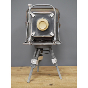 Industrial Table Clock Vintage Retro Office Desk Camera Style Rustic Metal Unit - Image 3