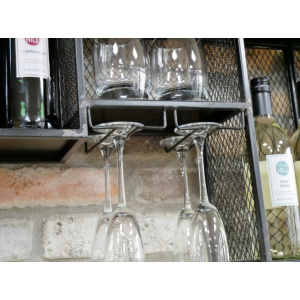Industrial Wine Rack Rustic Wall Metal Storage Display Shelf - Image 6