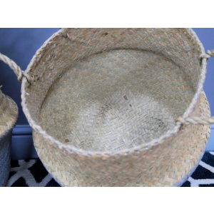 Natural Wicker Baskets Set of 2 Country Storage Plant Boxes - Image 4