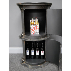 Industrial Bar Table Vintage Retro Tall Storage Side Cabinet - Image 2