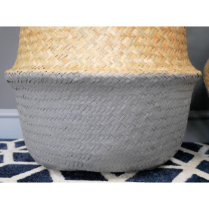 Natural Wicker Baskets Set of 2 Country Storage Plant Boxes - Image 3