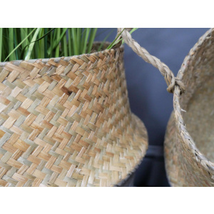Natural Wicker Baskets Set of 2 Country Storage Plant Boxes - Image 2