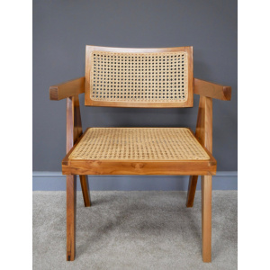 Rattan Lounge Chair Mid Century Vintage Armchair - Image 3