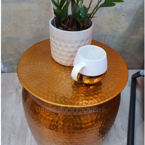 Small Side Table Vintage Industrial Plant Lamp End Stand Retro Metal Aluminium Unit - Image 4