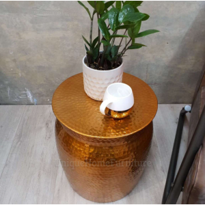 Small Side Table Vintage Industrial Plant Lamp End Stand Retro Metal Aluminium Unit - Image 5