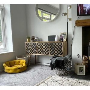 Scandinavian Storage Sideboard Rustic Solid Wood Cabinet Vintage Retro Console Table - Image 3