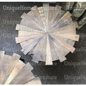 Industrial Nest of Tables Vintage Coffee Table Set 2 Rustic Solid Wood Side Furniture - Image 4