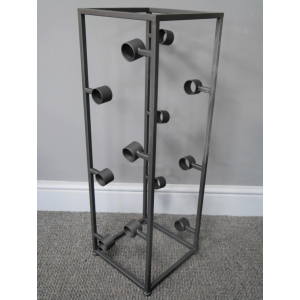 Industrial Wine Rack Vintage Retro Drinks Cabinet Tall Rustic Metal Bottle Holder - Image 4