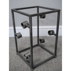 Small Wine Rack Industrial Bottle Holder Vintage Retro Metal Mini Cabinet - Image 4
