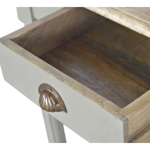 Wooden Writing Desk Vintage Computer Table Solid Wood French Grey Workstation - Image 5