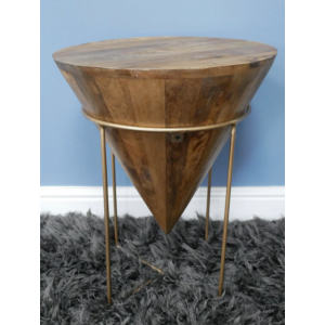 Industrial Side Table Small Round Sofa End Metal Furniture - Image 3