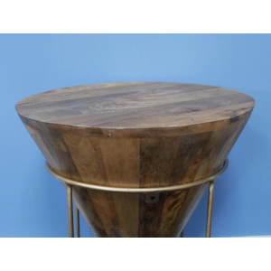 Industrial Side Table Small Round Sofa End Metal Furniture - Image 4