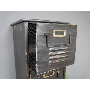 Tall Industrial Cabinet Vintage Retro Storage Cupboard Metal Narrow Slim Tallboy - Image 6